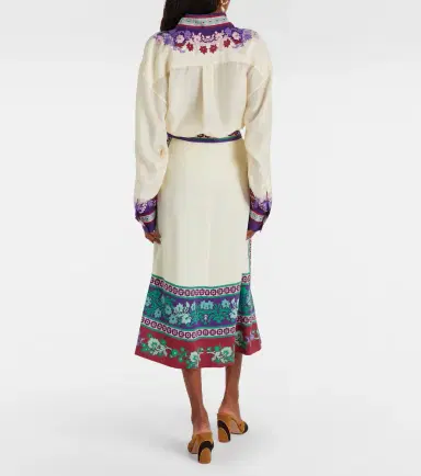 La DoubleJ Santa Monica printed satin midi skirt | Thumbnail 2 La DoubleJ Santa Monica printed satin midi skirt | Thumbnail 2