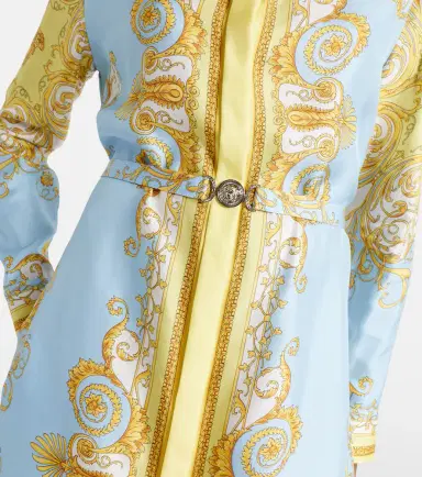 Versace Barocco silk twill midi dress | Thumbnail 6 Versace Barocco silk twill midi dress | Thumbnail 6