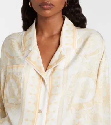 Versace Barocco silk twill shirt | Thumbnail 4 Versace Barocco silk twill shirt | Thumbnail 4