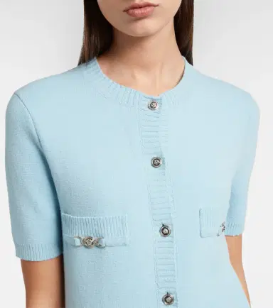 Versace Medusa wool and cashmere shirt dress | Thumbnail 2 Versace Medusa wool and cashmere shirt dress | Thumbnail 2