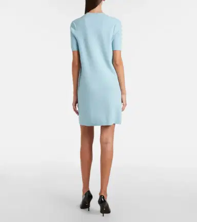 Versace Medusa wool and cashmere shirt dress | Thumbnail 3 Versace Medusa wool and cashmere shirt dress | Thumbnail 3