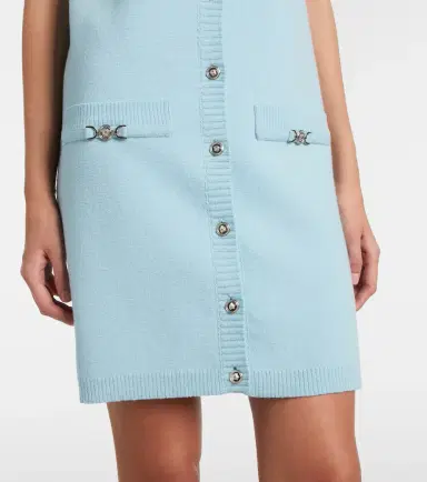 Versace Medusa wool and cashmere shirt dress | Thumbnail 4 Versace Medusa wool and cashmere shirt dress | Thumbnail 4