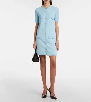 Versace Medusa wool and cashmere shirt dress | Thumbnail 5 Versace Medusa wool and cashmere shirt dress | Thumbnail 5