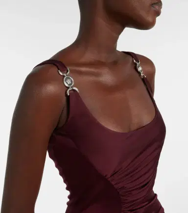 Versace Medusa ruched jersey bodysuit | Thumbnail 2 Versace Medusa ruched jersey bodysuit | Thumbnail 2