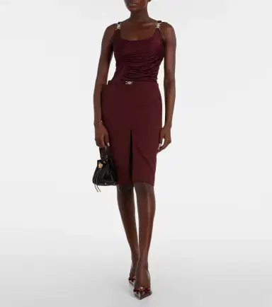 Versace Medusa ruched jersey bodysuit | Thumbnail 3 Versace Medusa ruched jersey bodysuit | Thumbnail 3