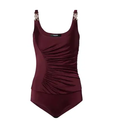 Versace Medusa ruched jersey bodysuit | Thumbnail 1 Versace Medusa ruched jersey bodysuit | Thumbnail 1