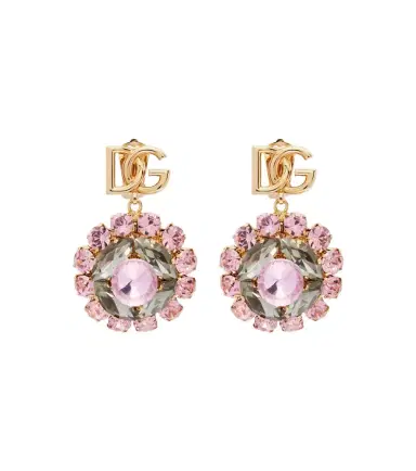 Dolce & Gabbana Re-Edition DG embellished clip-on earrings | Thumbnail 1 Dolce & Gabbana Re-Edition DG embellished clip-on earrings | Thumbnail 1