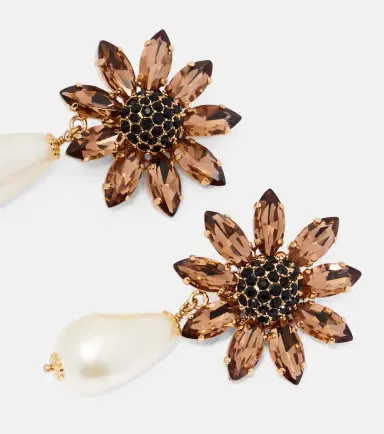 Dolce & Gabbana Re-Edition embellished clip-on earrings | Thumbnail 2 Dolce & Gabbana Re-Edition embellished clip-on earrings | Thumbnail 2