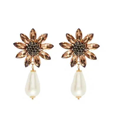 Dolce & Gabbana Re-Edition embellished clip-on earrings | Thumbnail 1 Dolce & Gabbana Re-Edition embellished clip-on earrings | Thumbnail 1