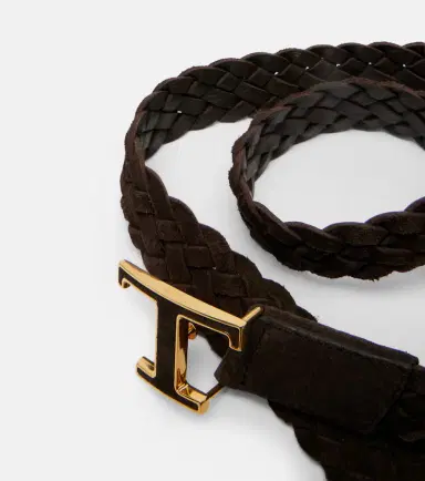 Tod's T Timeless braided suede belt | Thumbnail 2 Tod's T Timeless braided suede belt | Thumbnail 2