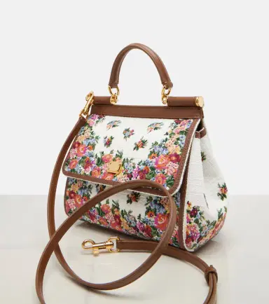 Dolce & Gabbana Sicily Medium leather-trimmed top-handle bag | Thumbnail 2 Dolce & Gabbana Sicily Medium leather-trimmed top-handle bag | Thumbnail 2