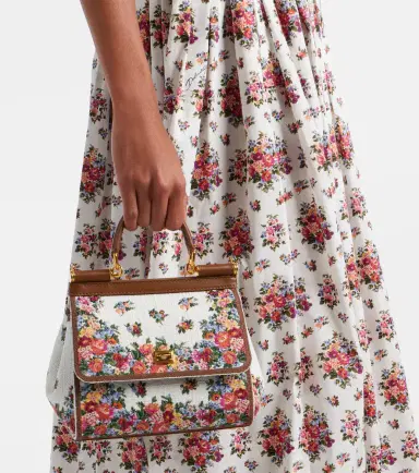 Dolce & Gabbana Sicily Medium leather-trimmed top-handle bag | Thumbnail 6 Dolce & Gabbana Sicily Medium leather-trimmed top-handle bag | Thumbnail 6