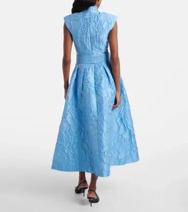 Rebecca Vallance Aegir belted jacquard midi dress | Thumbnail 4 Rebecca Vallance Aegir belted jacquard midi dress | Thumbnail 4