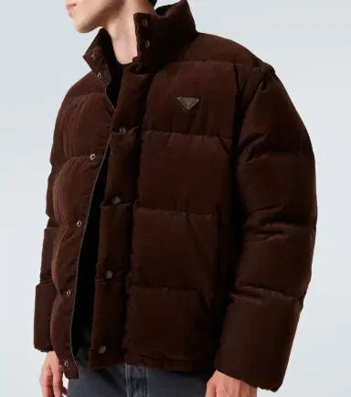 Prada Convertible cotton corduroy down jacket | Thumbnail 5 Prada Convertible cotton corduroy down jacket | Thumbnail 5