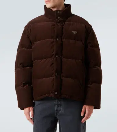 Prada Convertible cotton corduroy down jacket | Thumbnail 6 Prada Convertible cotton corduroy down jacket | Thumbnail 6