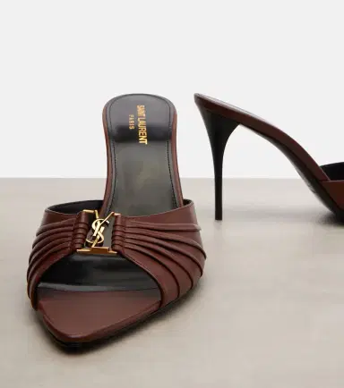 Saint Laurent Babylone Cassandre 90 leather mules | Thumbnail 4 Saint Laurent Babylone Cassandre 90 leather mules | Thumbnail 4
