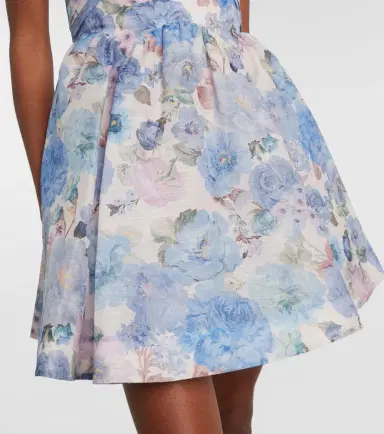 Zimmermann Rebellion floral draped linen and silk minidress | Thumbnail 3 Zimmermann Rebellion floral draped linen and silk minidress | Thumbnail 3