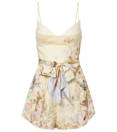 Zimmermann Rebellion floral linen and silk romper | Thumbnail 1 Zimmermann Rebellion floral linen and silk romper | Thumbnail 1