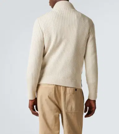 Moncler Down-paneled wool-trimmed zip-up cardigan | Thumbnail 5 Moncler Down-paneled wool-trimmed zip-up cardigan | Thumbnail 5