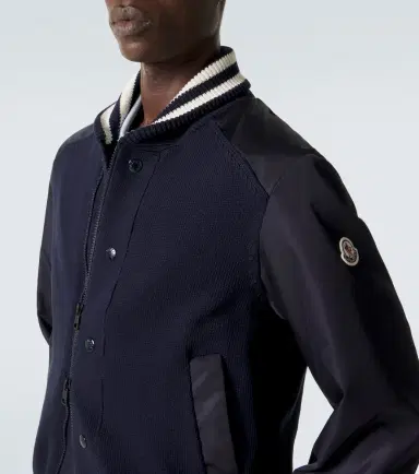 Moncler Ribbed-knit technical varsity jacket | Thumbnail 4 Moncler Ribbed-knit technical varsity jacket | Thumbnail 4