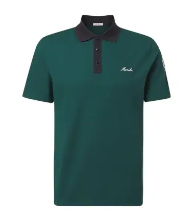 Moncler Embroidered cotton piqué polo shirt | Thumbnail 1 Moncler Embroidered cotton piqué polo shirt | Thumbnail 1