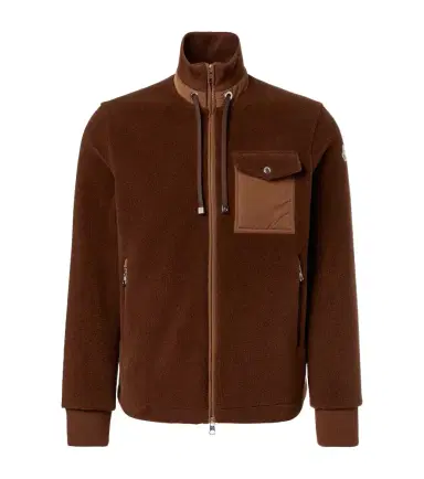 Moncler Down-paneled teddy cardigan | Thumbnail 1 Moncler Down-paneled teddy cardigan | Thumbnail 1