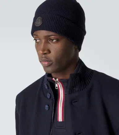 Moncler Logo virgin wool beanie | Thumbnail 4 Moncler Logo virgin wool beanie | Thumbnail 4