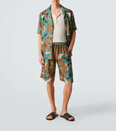 Dolce & Gabbana Printed silk twill shorts | Thumbnail 4 Dolce & Gabbana Printed silk twill shorts | Thumbnail 4