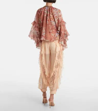 Zimmermann Rebellion Splice ruffled silk tapered pants | Thumbnail 2 Zimmermann Rebellion Splice ruffled silk tapered pants | Thumbnail 2