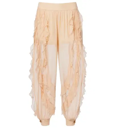 Zimmermann Rebellion Splice ruffled silk tapered pants | Thumbnail 1 Zimmermann Rebellion Splice ruffled silk tapered pants | Thumbnail 1