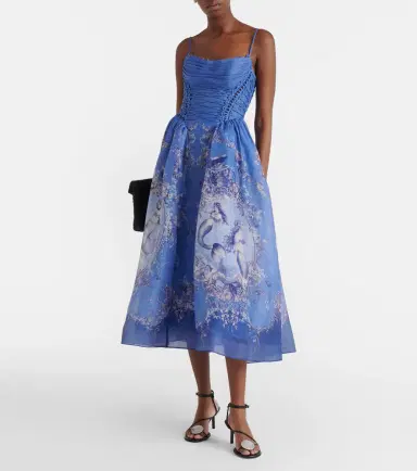 Zimmermann Rebellion linen and silk bustier dress | Thumbnail 3 Zimmermann Rebellion linen and silk bustier dress | Thumbnail 3