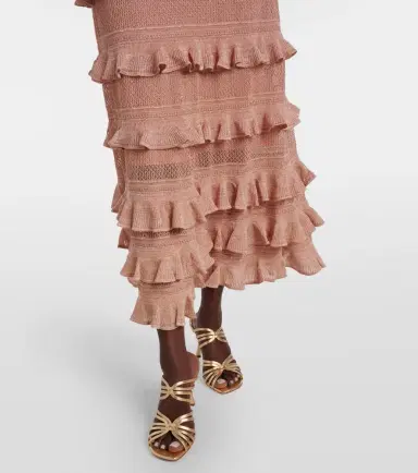 Zimmermann Rebellion ruffled lamé midi skirt | Thumbnail 2 Zimmermann Rebellion ruffled lamé midi skirt | Thumbnail 2