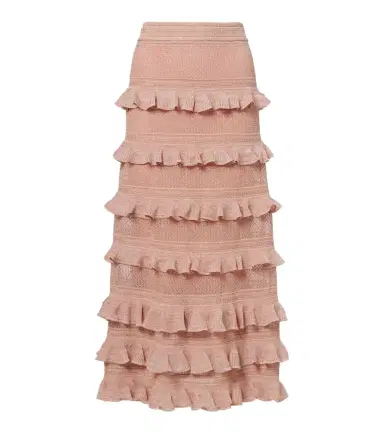Zimmermann Rebellion ruffled lamé midi skirt | Thumbnail 1 Zimmermann Rebellion ruffled lamé midi skirt | Thumbnail 1