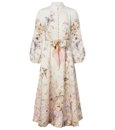 Zimmermann Rebellion printed linen midi dress | Thumbnail 1 Zimmermann Rebellion printed linen midi dress | Thumbnail 1