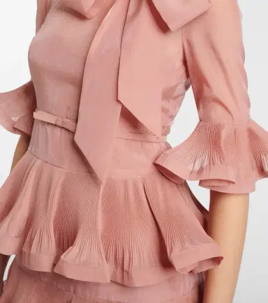 Zimmermann Tiered pleated midi dress | Thumbnail 4 Zimmermann Tiered pleated midi dress | Thumbnail 4