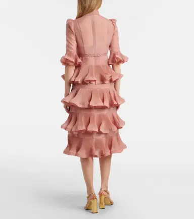Zimmermann Tiered pleated midi dress | Thumbnail 5 Zimmermann Tiered pleated midi dress | Thumbnail 5