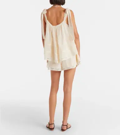 Zimmermann Awaken lace-trimmed cotton and silk shorts | Thumbnail 5 Zimmermann Awaken lace-trimmed cotton and silk shorts | Thumbnail 5