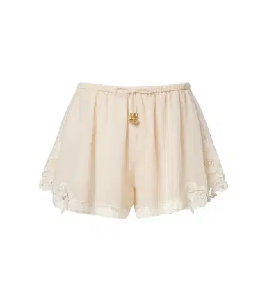Zimmermann Awaken lace-trimmed cotton and silk shorts | Thumbnail 1 Zimmermann Awaken lace-trimmed cotton and silk shorts | Thumbnail 1