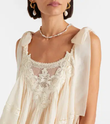 Zimmermann Awaken lace-trimmed cotton and silk top | Thumbnail 5 Zimmermann Awaken lace-trimmed cotton and silk top | Thumbnail 5