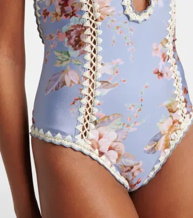 Zimmermann Awaken floral crochet-trimmed swimsuit | Thumbnail 2 Zimmermann Awaken floral crochet-trimmed swimsuit | Thumbnail 2