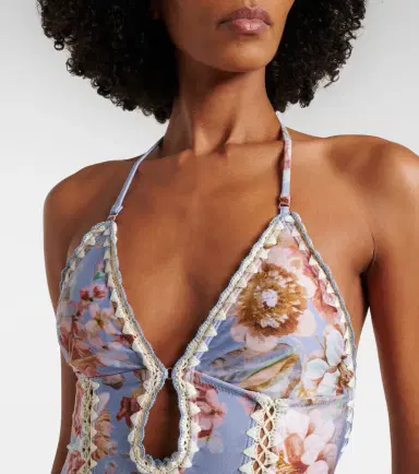 Zimmermann Awaken floral crochet-trimmed swimsuit | Thumbnail 3 Zimmermann Awaken floral crochet-trimmed swimsuit | Thumbnail 3