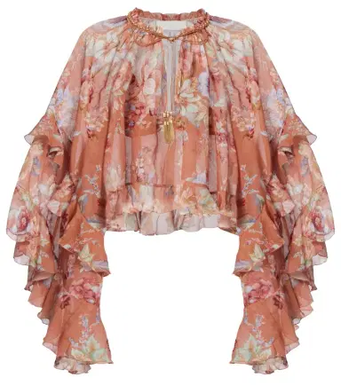 Zimmermann Awaken floral cotton and silk blouse | Thumbnail 1 Zimmermann Awaken floral cotton and silk blouse | Thumbnail 1