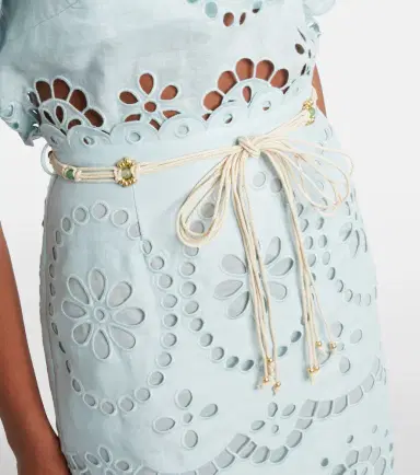 Zimmermann Awaken embroidered linen midi skirt | Thumbnail 4 Zimmermann Awaken embroidered linen midi skirt | Thumbnail 4