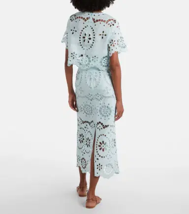 Zimmermann Awaken embroidered linen midi skirt | Thumbnail 6 Zimmermann Awaken embroidered linen midi skirt | Thumbnail 6