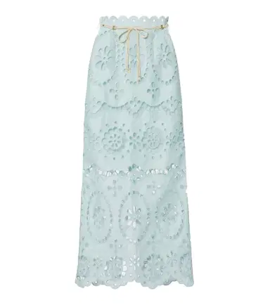 Zimmermann Awaken embroidered linen midi skirt | Thumbnail 1 Zimmermann Awaken embroidered linen midi skirt | Thumbnail 1