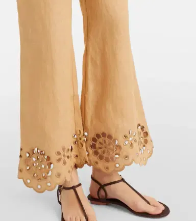 Zimmermann Awaken linen cropped flared pants | Thumbnail 3 Zimmermann Awaken linen cropped flared pants | Thumbnail 3