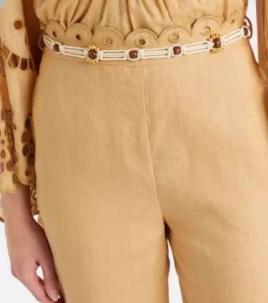 Zimmermann Awaken linen cropped flared pants | Thumbnail 4 Zimmermann Awaken linen cropped flared pants | Thumbnail 4