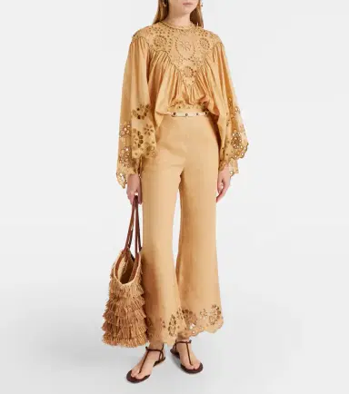 Zimmermann Awaken linen cropped flared pants | Thumbnail 6 Zimmermann Awaken linen cropped flared pants | Thumbnail 6