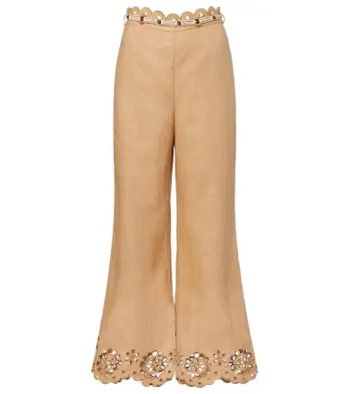 Zimmermann Awaken linen cropped flared pants | Thumbnail 1 Zimmermann Awaken linen cropped flared pants | Thumbnail 1