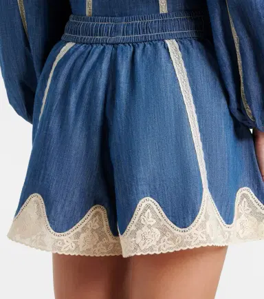 Zimmermann Awaken lace-trimmed denim shorts | Thumbnail 5 Zimmermann Awaken lace-trimmed denim shorts | Thumbnail 5
